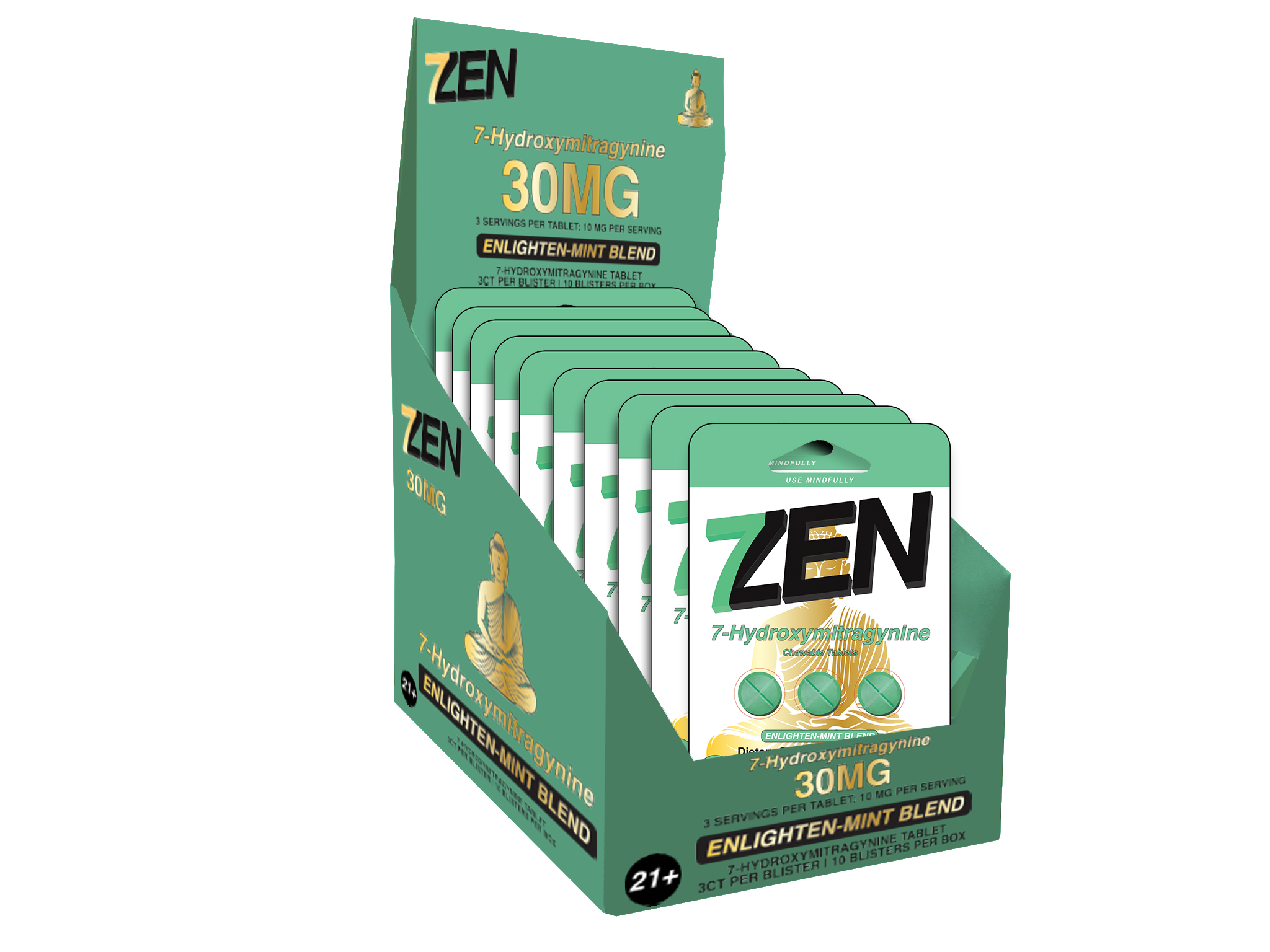 Enlighten-Mint Blend 30 MG 3 Count Blister Display