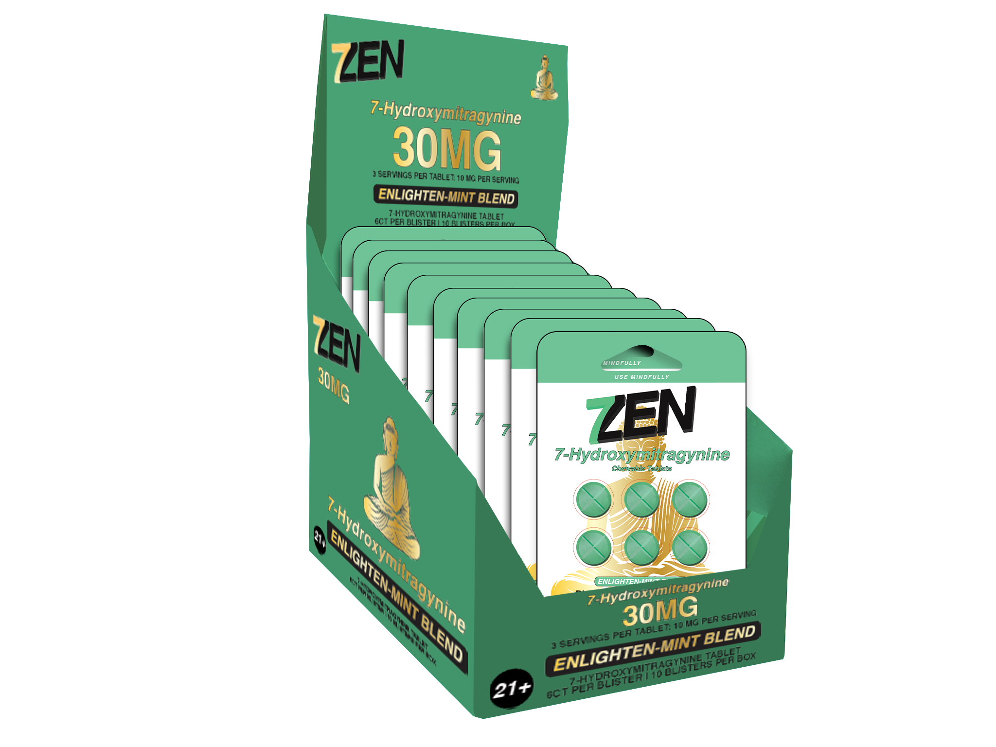 Enlighten-Mint Blend 30 MG 6 Count Blister Display
